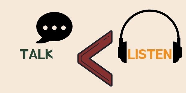 talk less, listen more to stay in touch with warm leads