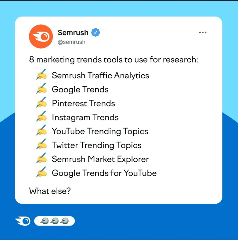 B2B social media campaign example - Semrush