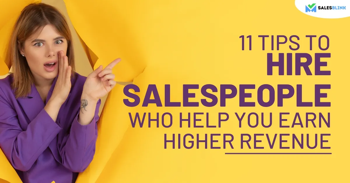 Tips to hire salespeople