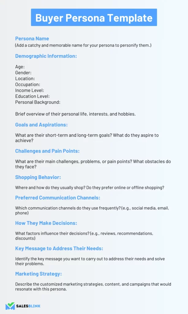 Buyer Persona Template