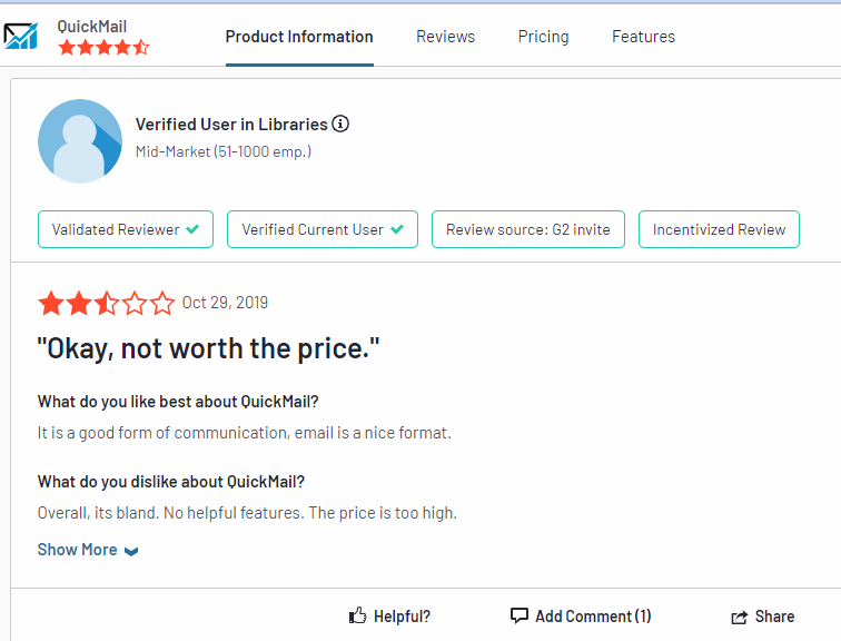 QuickMail User Reviews