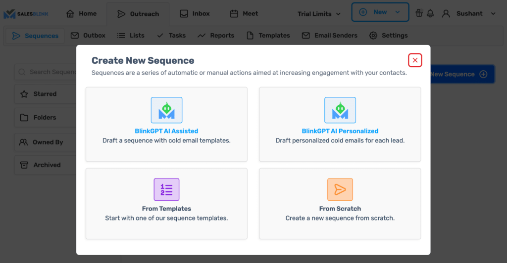 Creation and Launching of Sequence Page
